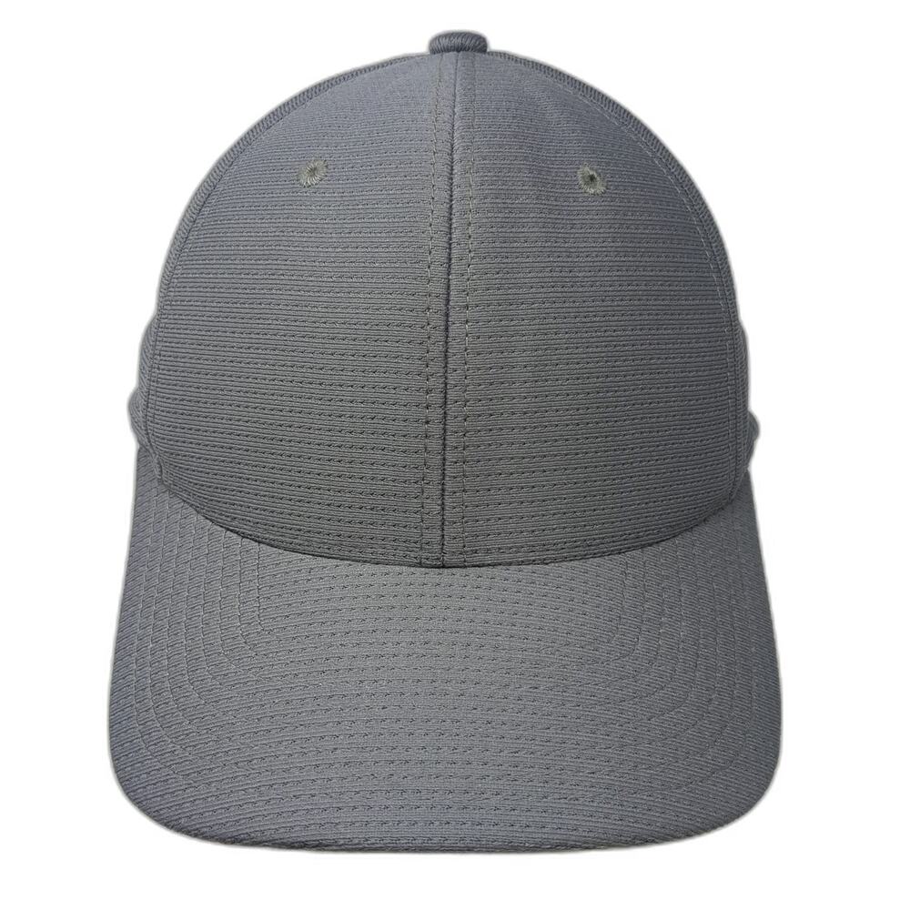TravisMathew Baseball Cap Gray XL Flexfit Textured Side Logo Back Script Hat